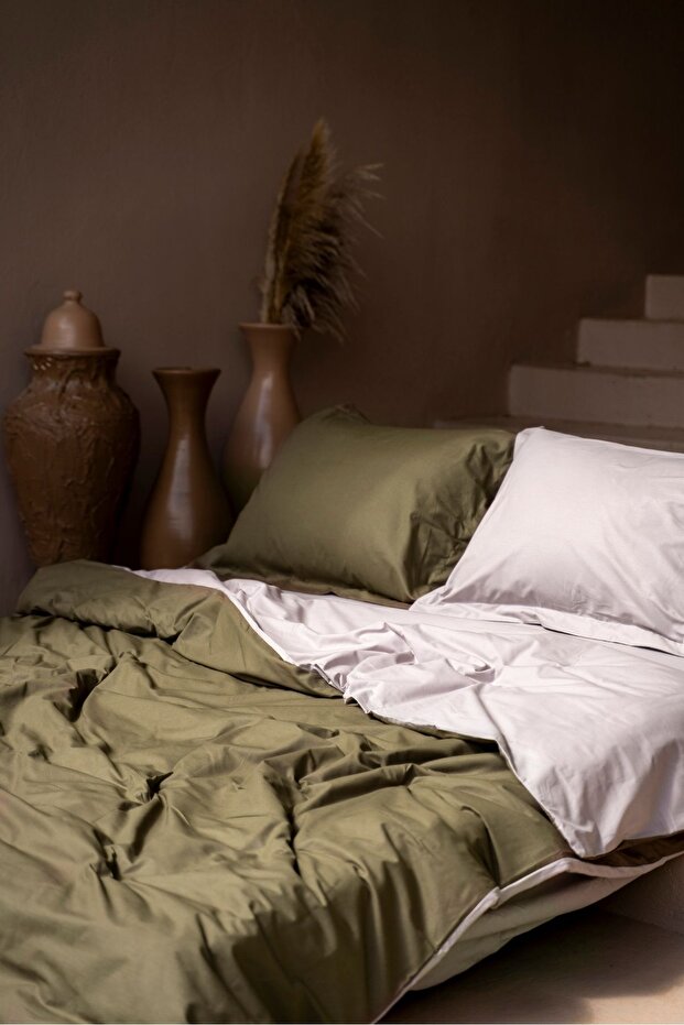 La Notte Double Duvet Cover Set Khaki