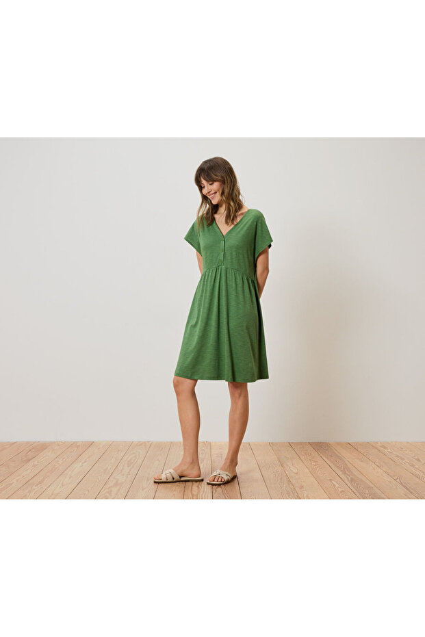 Women's Dress, Jersey, Green