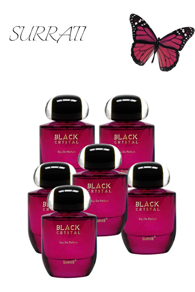 6 قطع من العطر الكريستالي الأسود 100 مل