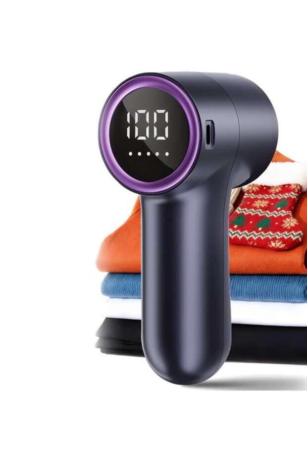 Rechargeable Electric Clothing Lint & Pilling Remover with LED Display & 5 Speed Settings for Sweaters, Knitwear & Sofas
