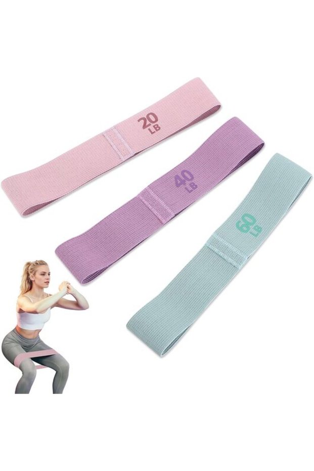 Resistance Bands Set, premium fitness bands for glute, hip, and full-body training with multiple levels.