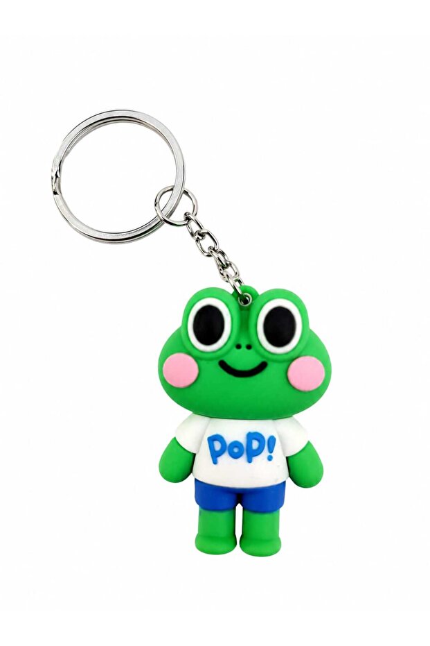 Pvc Keychain with Cute Frog Figure – Bag Ornament, Backpack Accessory, Car Keychain, Collectible Gift