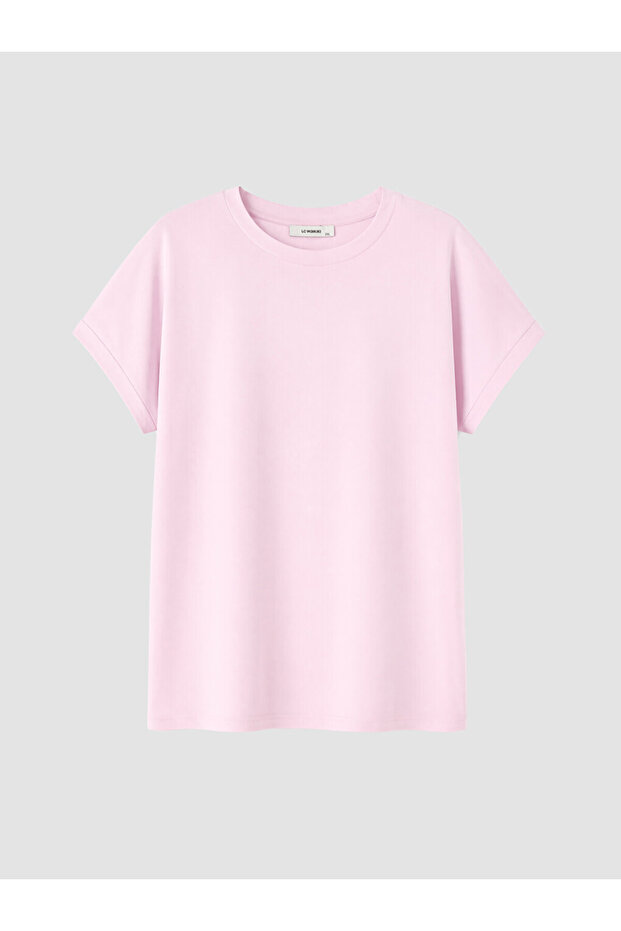 Pink Plus Size 100% Cotton Women's T-Shirt