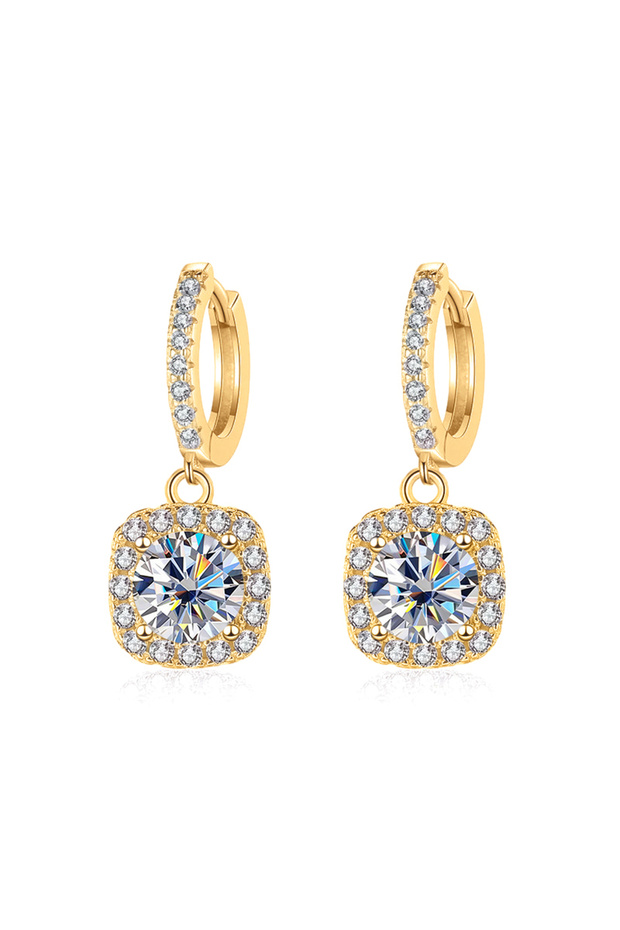 1ct x 2 moissanite JoyceJelly 1ct Moissanite Earrings 18 Color Choice Solid Sterling Silver 925 Plat