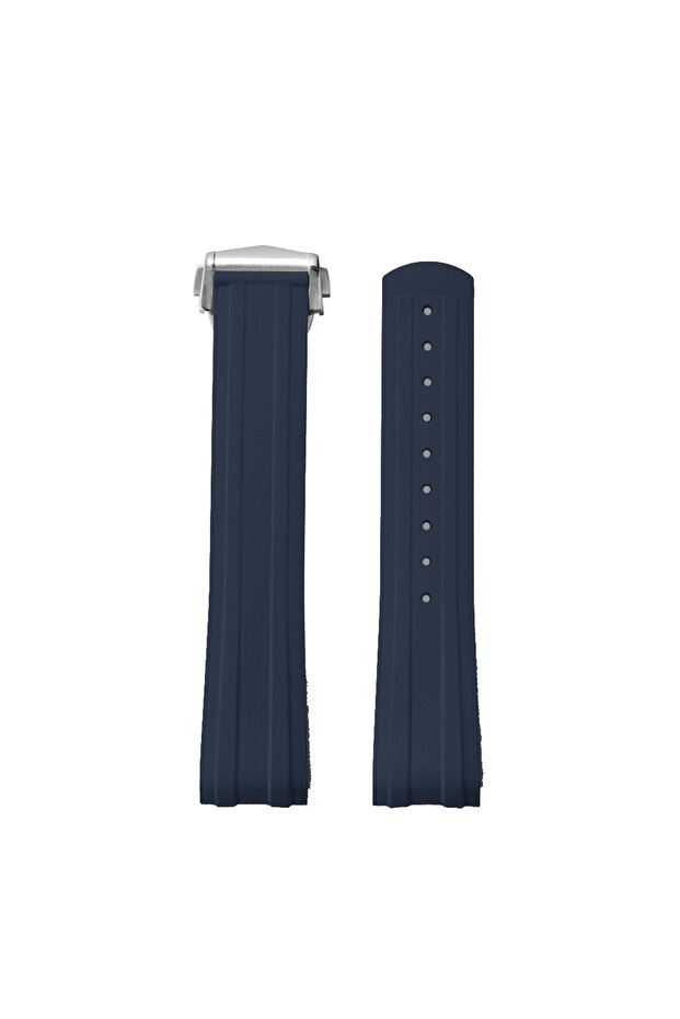 20mm Blue With Buckle New Original Design For 20mm Omega Seamaster 300 FKM Rubber Strap FDA-Approved