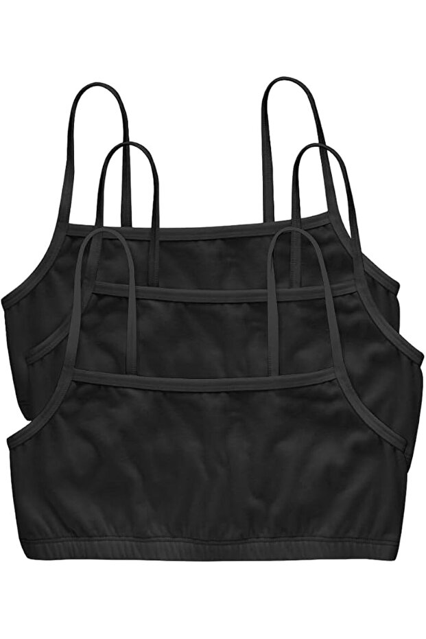 womens Cotton String Bralette, 3-pack Bra