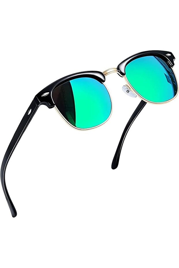 Foldable Rectangular Sunglasses for Men and Women Uv Protection Classic Sun Glasses