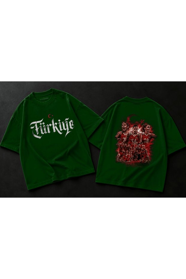 Turkey Volleyball Championship Printed Premium Oversize Cotton T-Shirt