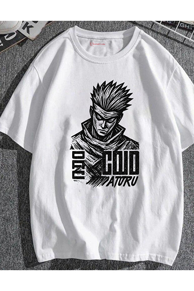 Gojo Printed Oversize Unisex White T-Shirt