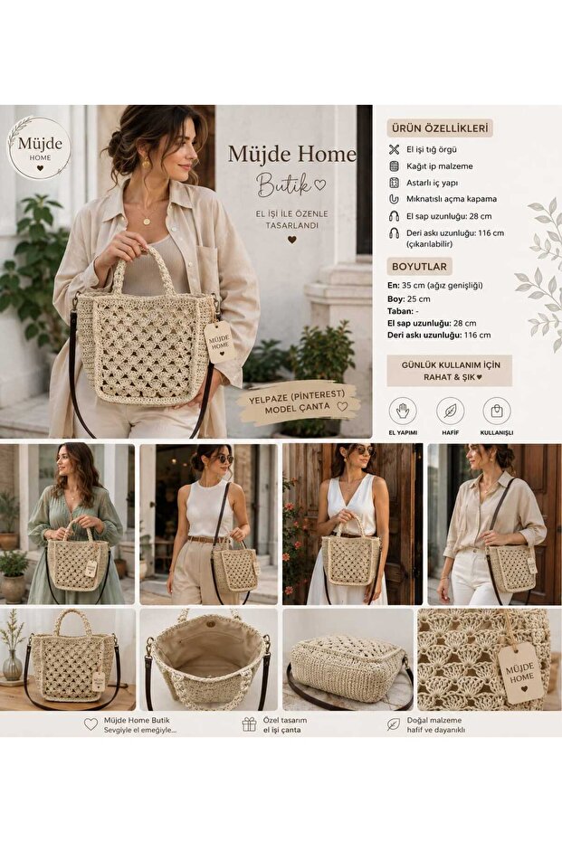 Home Hasır Çanta Pinterest Model