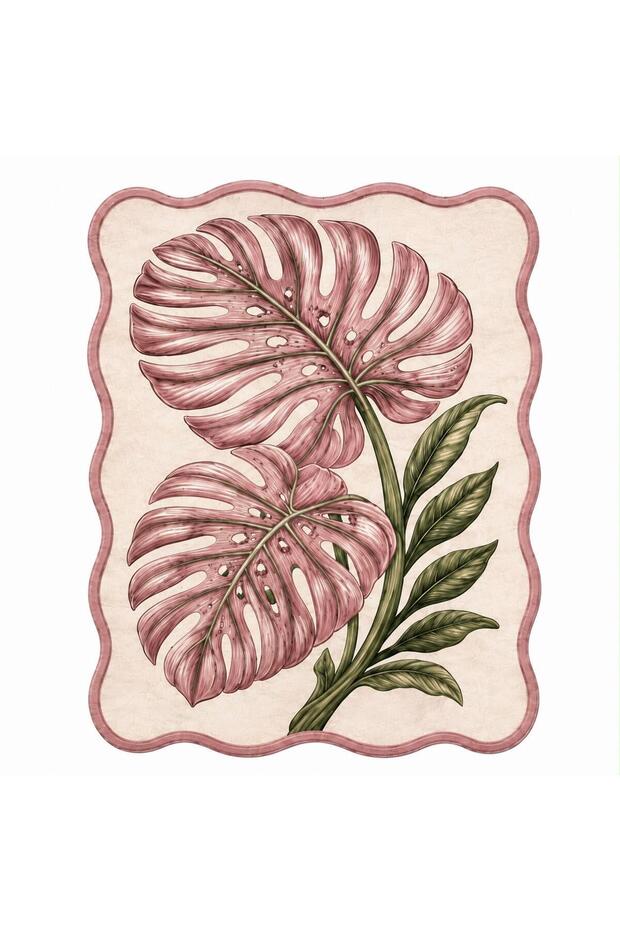 Eta Traditional Patterned Modern Woven Base Decorative Carpet Eta4067Pink