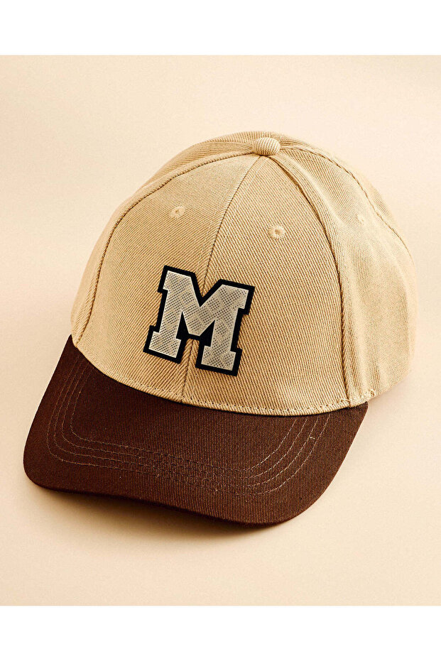 Men Brown Embroidered Cap