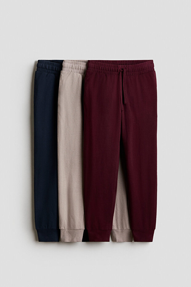 3'lü Pamuklu Jogger Pantolon