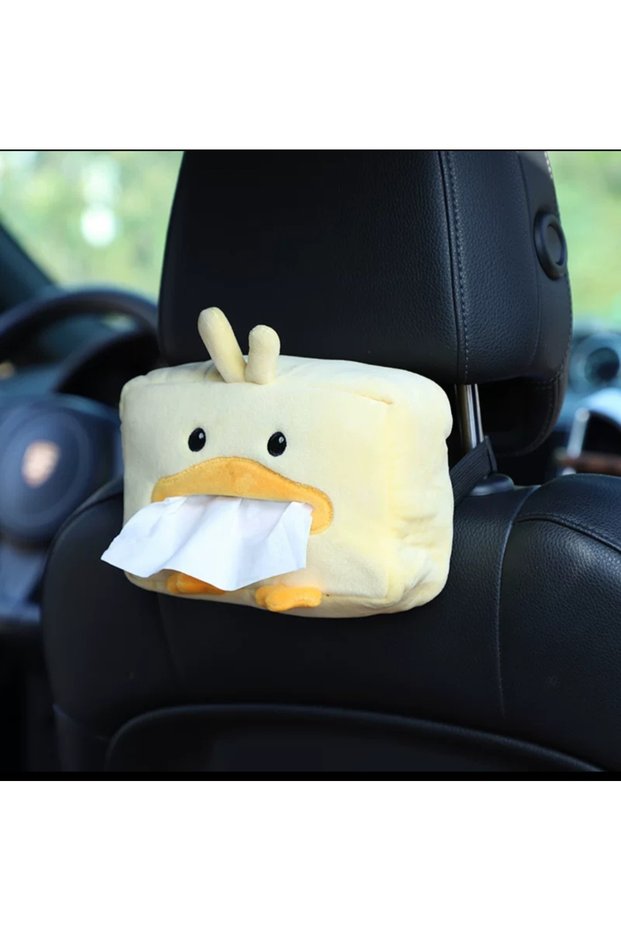 Plush Napkin Holder Duck Car Organizer Suitable for Room Toilet Office