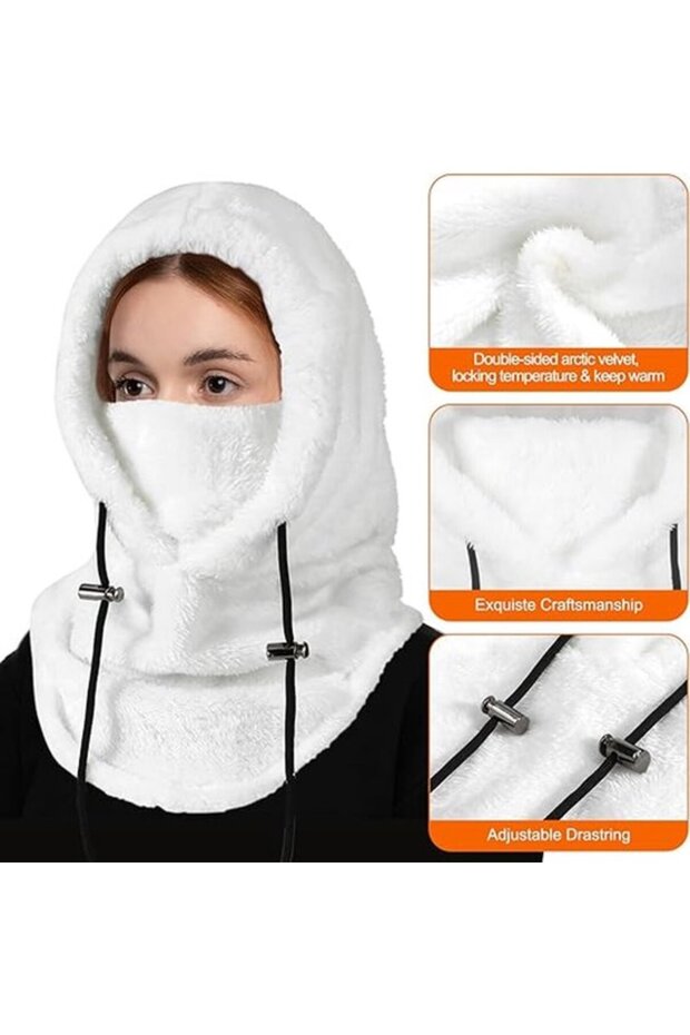 Winter fleece hat leopard print windproof ski/cycling neck warmer.
