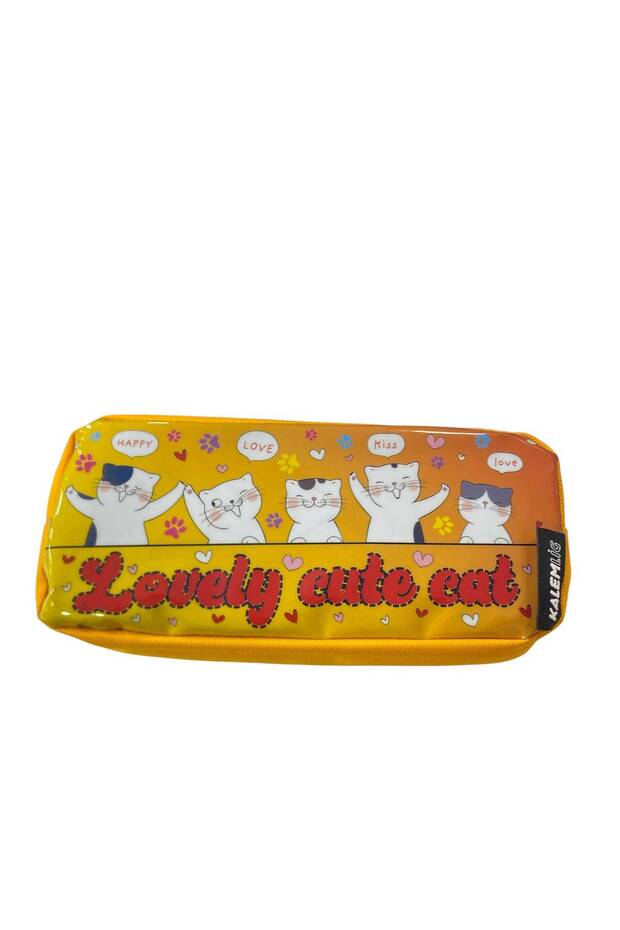 Patterned 2-Compartment Pencil Bag for Girls