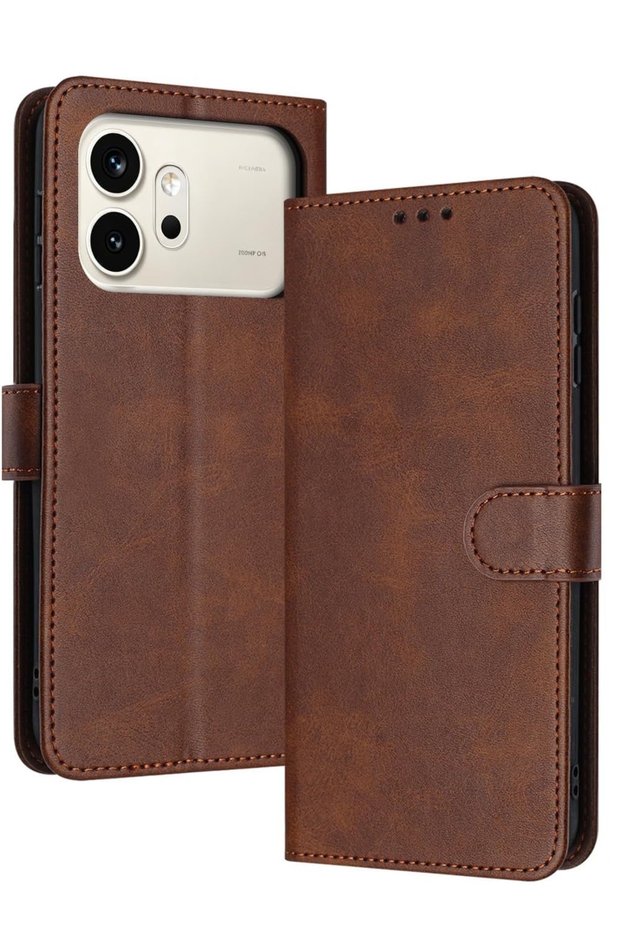 Honor 600 Compatible Case 360 Full Cover Leather Textured Cover Wallet Stand with Business Card Holder