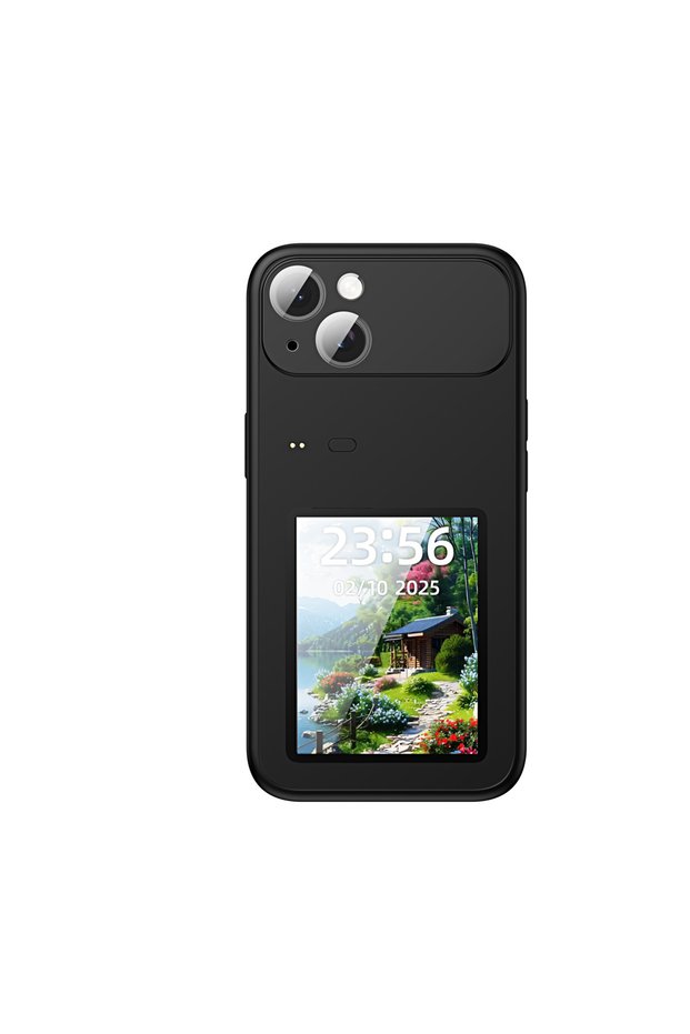 For iPhone 17 Pro black Multifunctional Color Screen Phone Case for iPhone 15/16/17 Series DIY Wallp