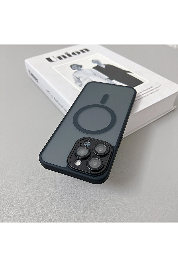 iPhone17 Black Magnetic Matte Translucent Armor Shockproof Case For iPhone 17 16 15 14 13 12 11 Pro