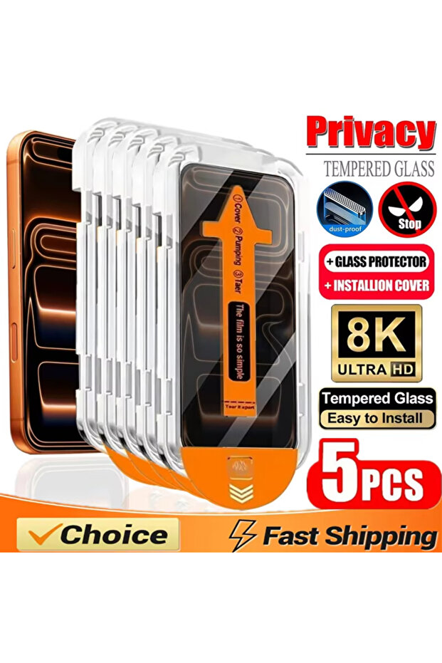 Anti Peeping 5 Pieces For iPhone 14Pro Max 5PCS Privacy Screen Protector Dust Free Installation Prot