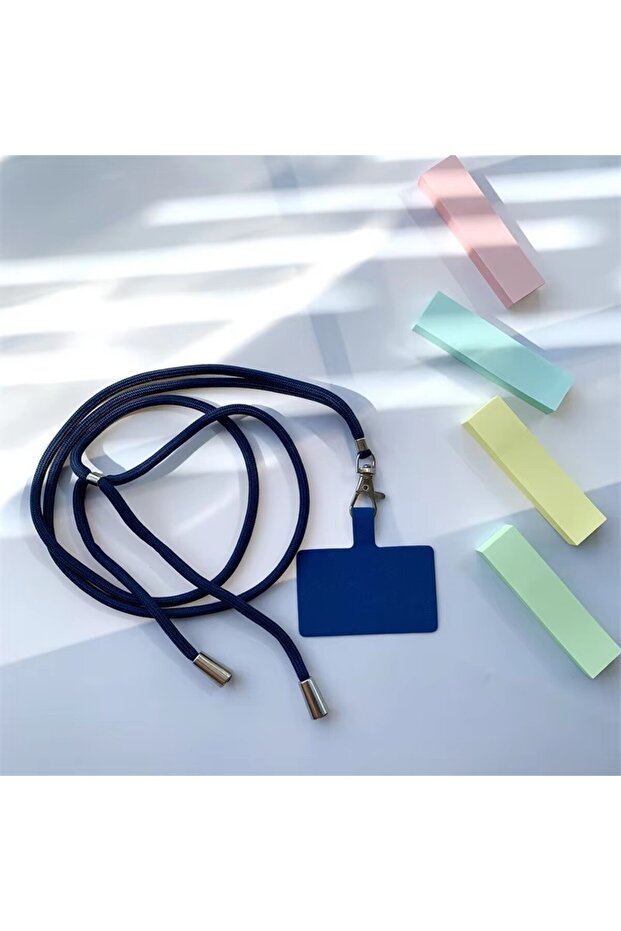 dark blue 1/2Pcs Crossbody Lanyard Necklace Strap Universal Mobile Phone Adjustment Long Hanging Rop