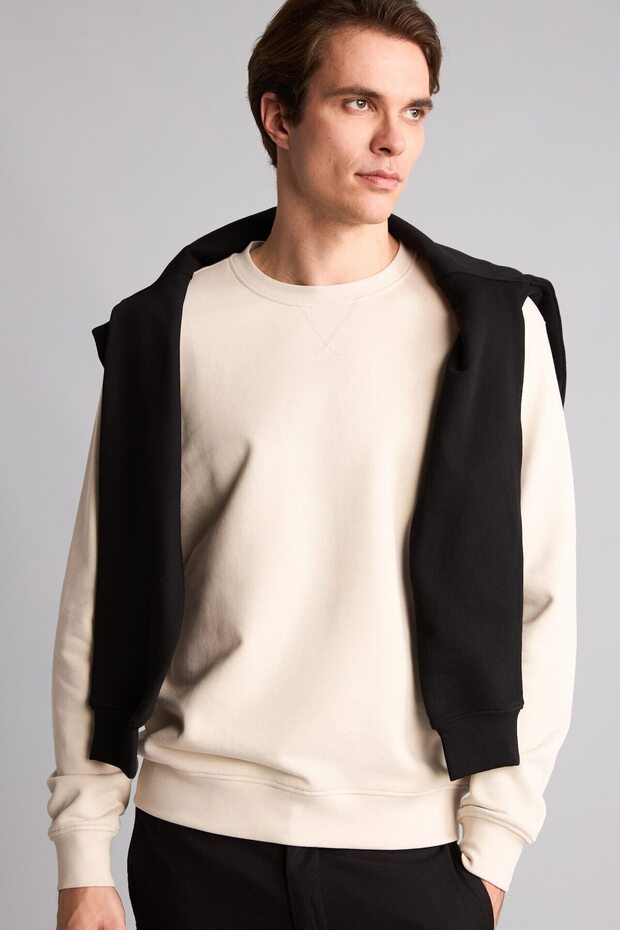 Pamuklu Regular Fit Basic Sweatshirt E8339AX26AU