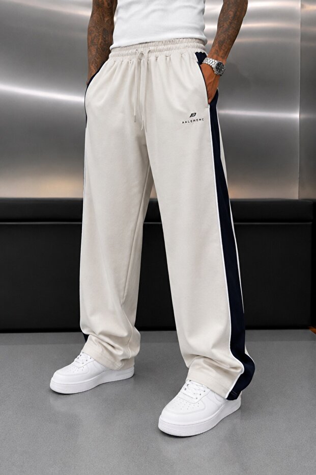 Cream Allreknc Yazi Piece-Piece Baggy Sweatpants