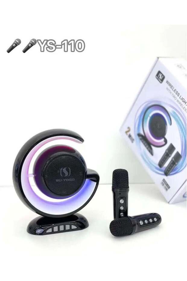 Wireless Lightshow Speaker With Two Wireless Microphones