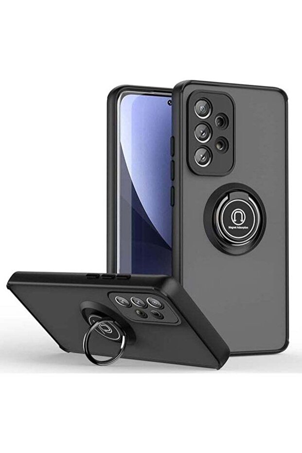Compatible with Samsung Galaxy A53 Case with Ring Holder, PC +TPU Shockproof Bumper Case Prot