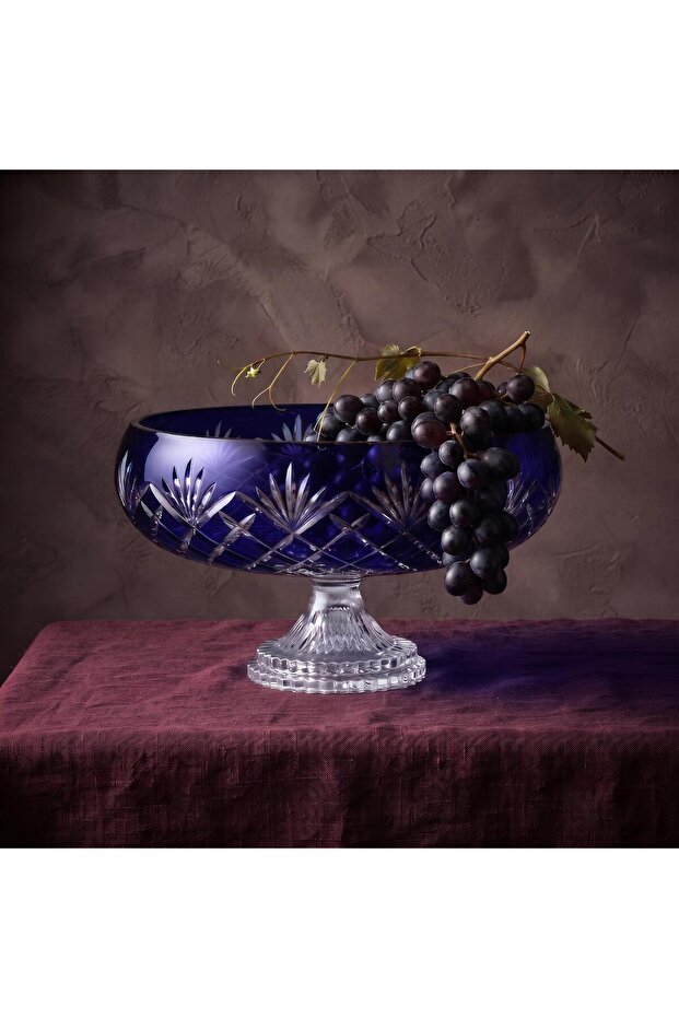 Crystal Decor Handcrafted Water Lily Glass Bowl - Presentation Bowl - 28cm