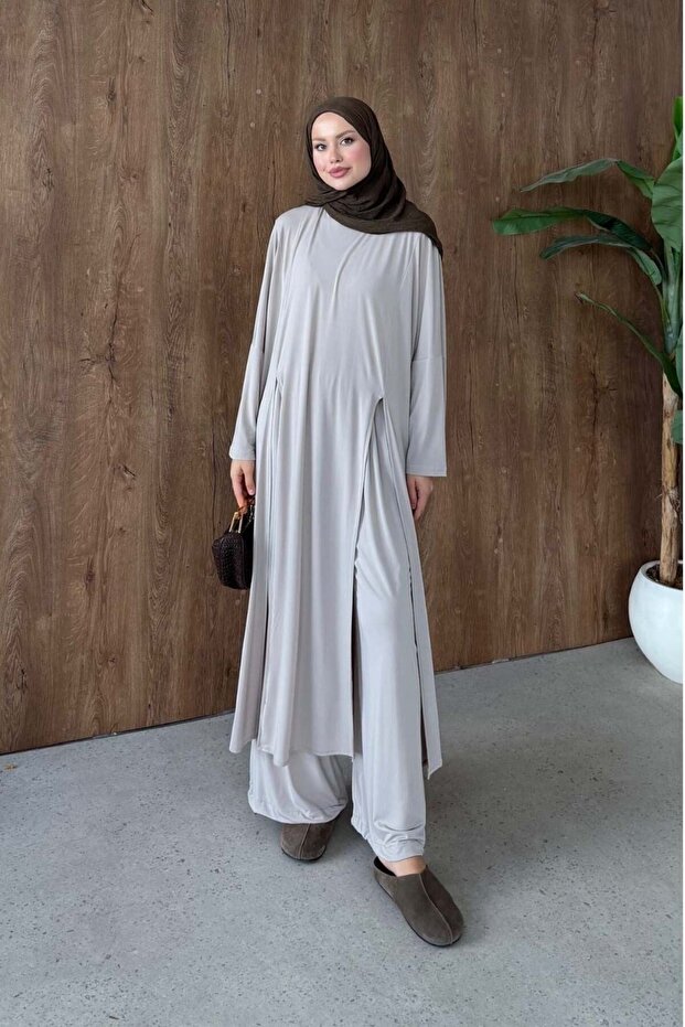 Double Slit Suit Mink