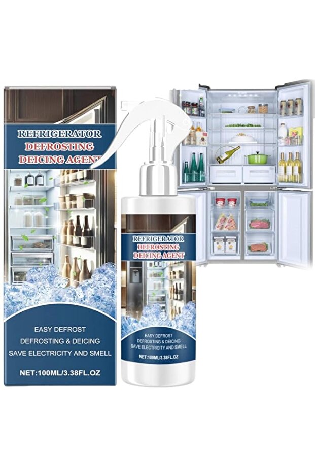 Defrosting Spray for Fridge & Freezer, Multi-Use Freeze Deicer & Defroster Spray for Refrigerators & Windows, Efficient Ice Remover (100ml)