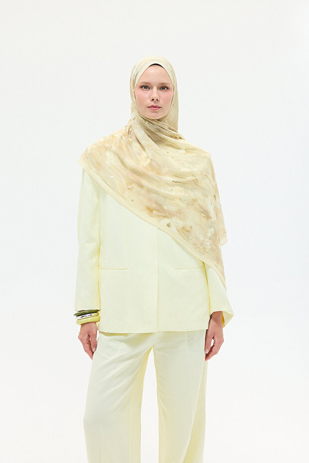 Velvet Shawl - Butter Yellow