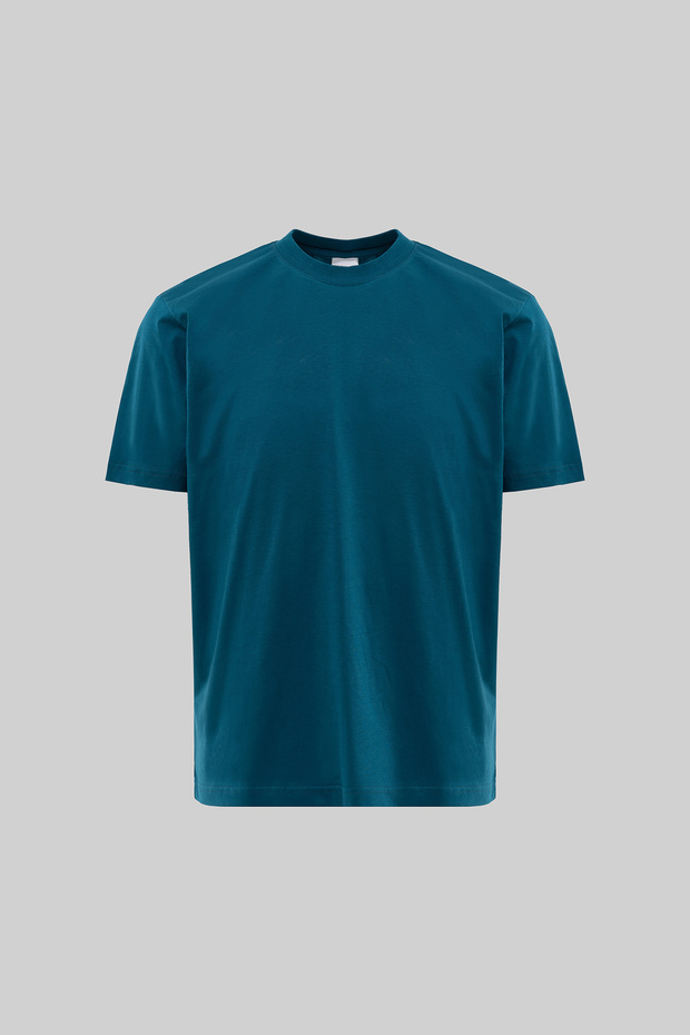 Men's Basic Relaxed Thin Cotton T-Shirt Dark Petrol