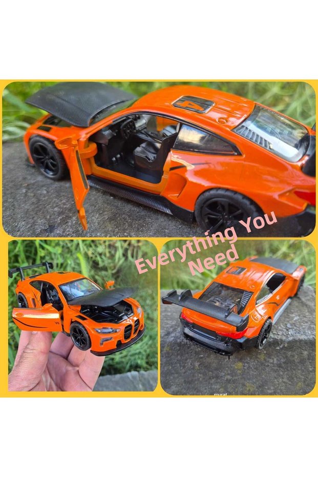 Toy Sports Car Metal Bmw M4 Gt3 Competition Racing Diecast Premium Model Vehicle 14 cm Openable Door
