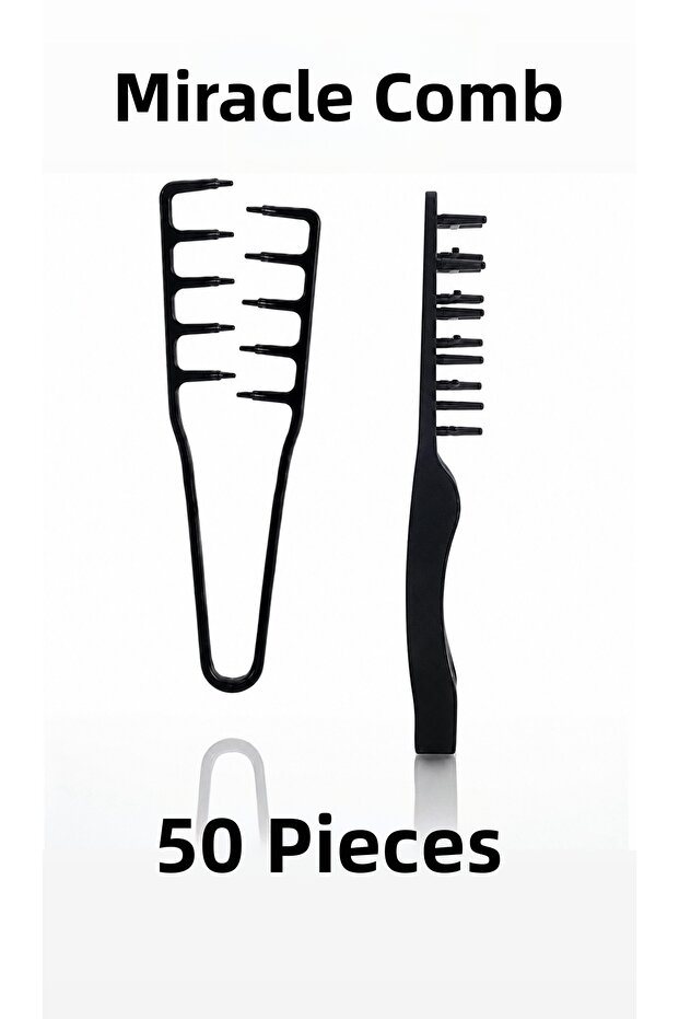 Black Miraculous Comb Volumizing Hair Styling Comb 50 Pieces