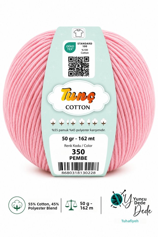 Cotton Amigurumi Punch Bag and Knitting Yarn 50 Gr 162 Meters 55% Cotton 45% Acrylic