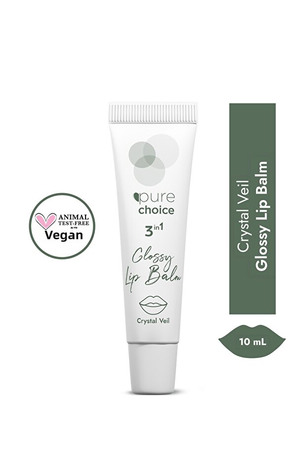 Crystal Veil Glossy Lip Balm – Moisturizing, Repairing, and Shining | Ceramide Np + Squalane + Vitamin E