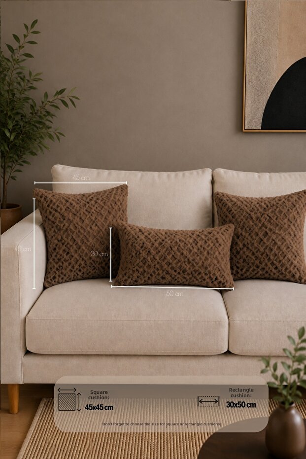 Bohemian Decorative Pillow and Cushion Cover 30X50 cm Brown Authentic