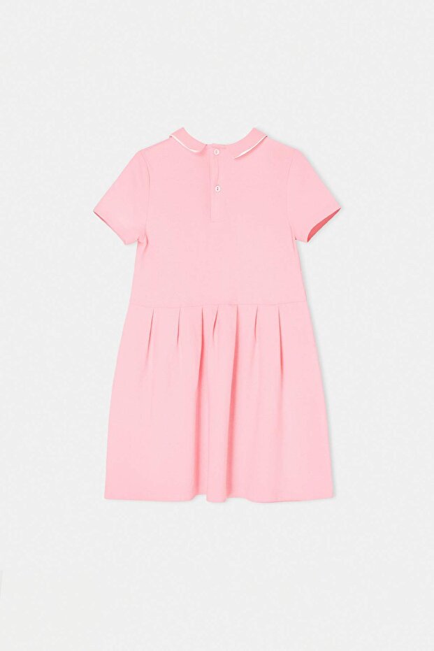 Pembe Kısa / Mini Düz Örme Elbise TKDSS26EL00003 - 5