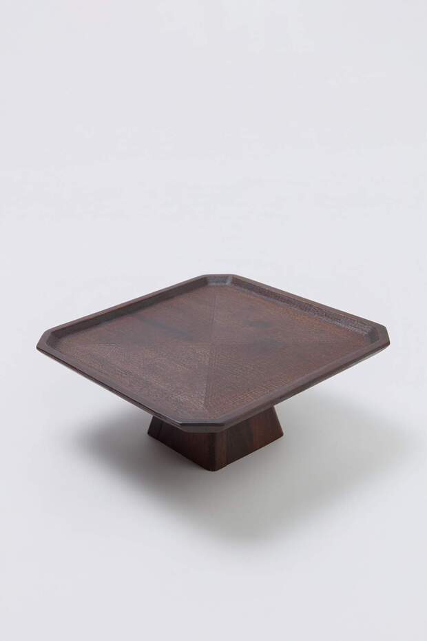 Ahşap Ayaklı Sunumluk 25 x 25 cm Y: 10 cm TPHSS26TBK00026 - 3