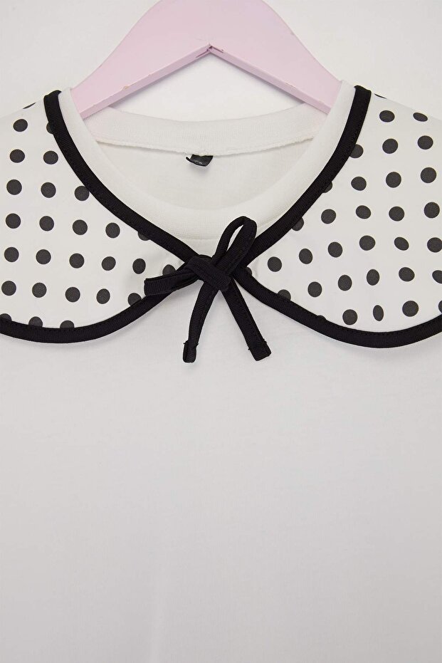 Ekru Düz Örme T-Shirt TKDSS26TS00067 - 4