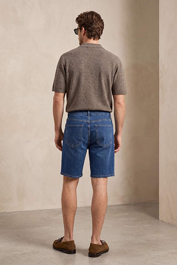 Mavi Regular Fit Boru Paça Esnek Erkek Denim Şort & Bermuda TMNSS26SR00033 - 3