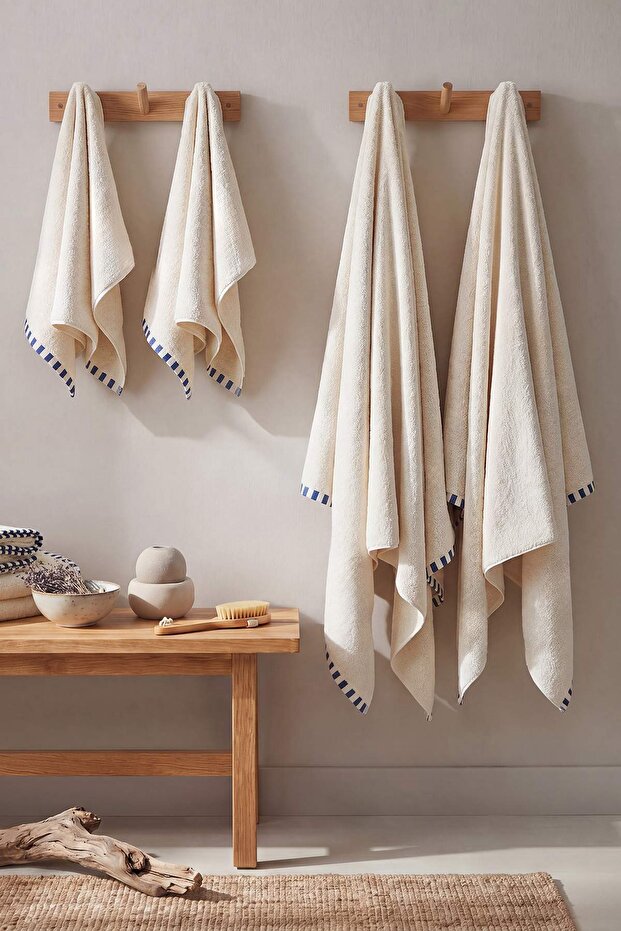2li Yüz Havlu Seti 50x80cm & 2li Banyo Havlu Seti 70x140cm TPHSS25HVL00000
