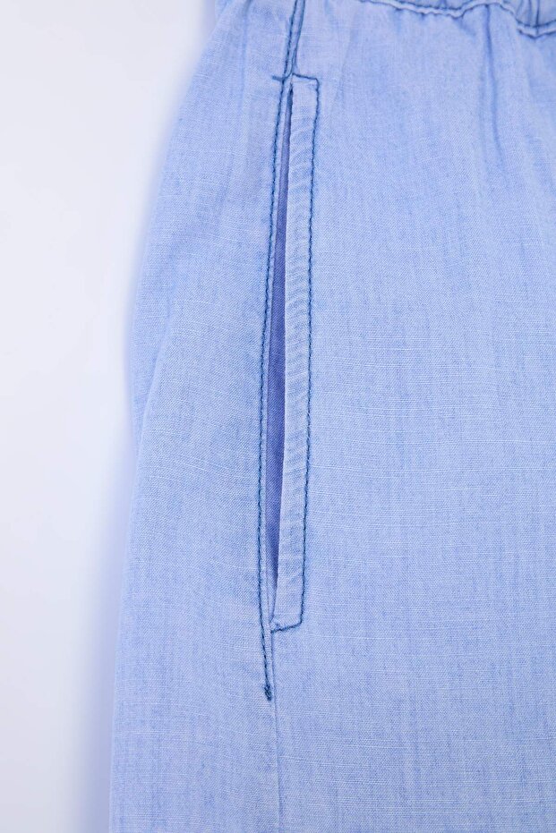 Mavi Beli Lasitkli Mini Denim Şort TWOSS26SR00246 - 6