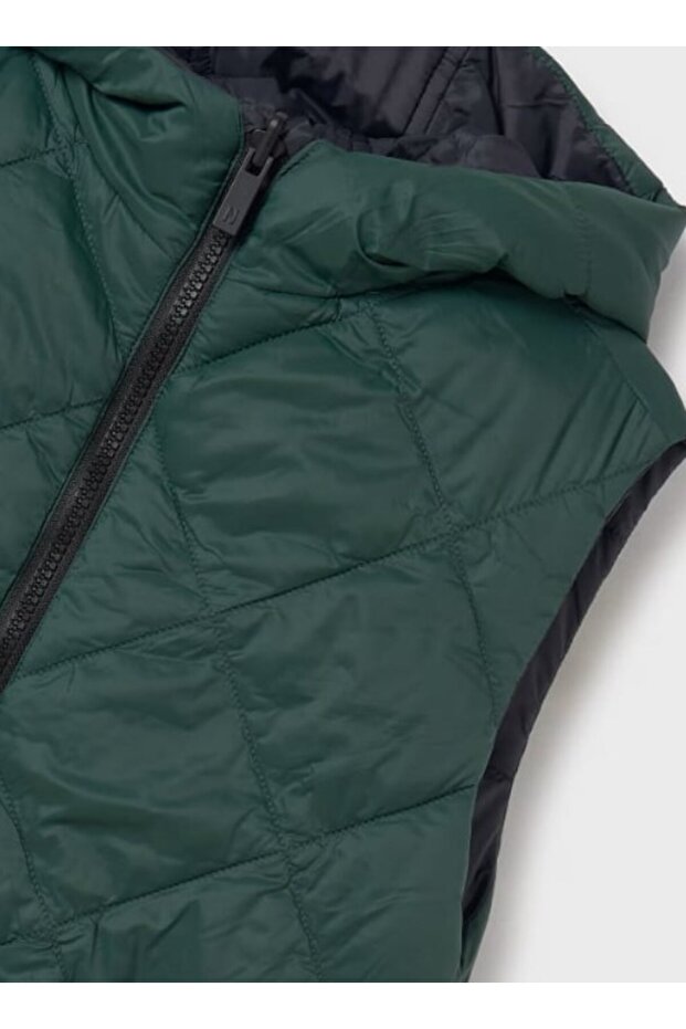Nukutavake boy's double-sided padded vest 10-16 black - green
