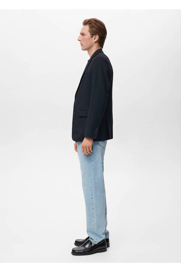Verner dar kesim pamuklu blazer ceket - 7