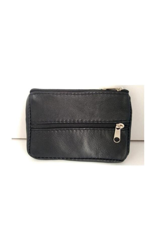 Genuine Leather Wallet Keychain Card Holder Coin Purse