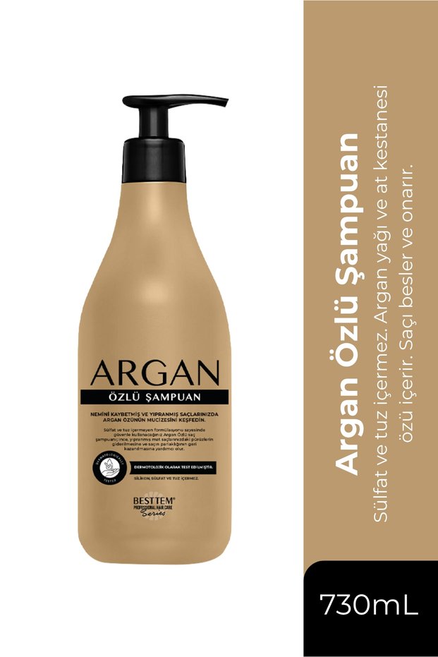 Argan Extract Shampoo 730 ml Sulfate-Free Revitalizing Care for Fine, Damaged, and Colored Hair