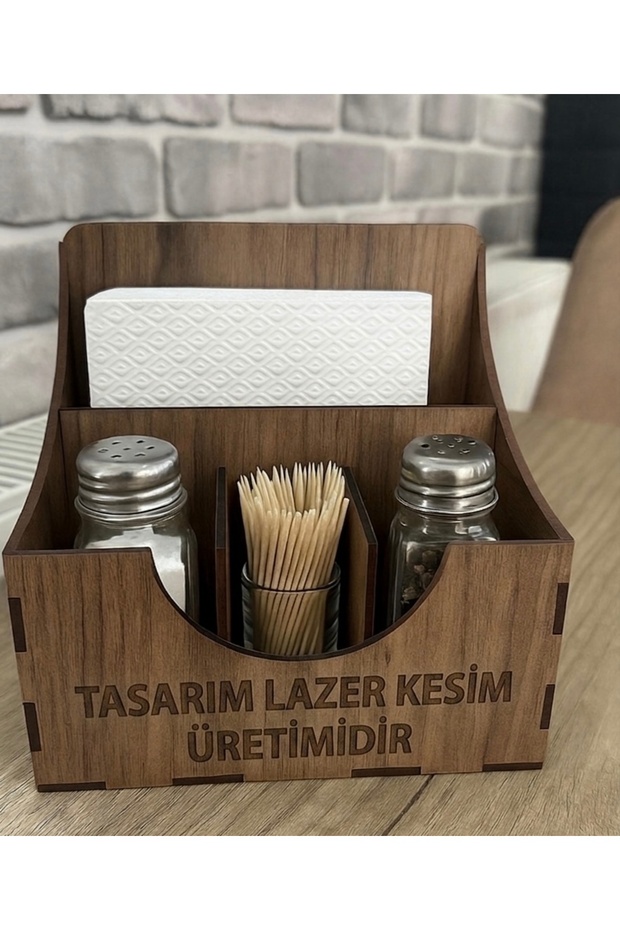 Stylish and Modern Laser-Cut Table Napkin Holder, Suitable for Cafes, Restaurants, and Hotels.